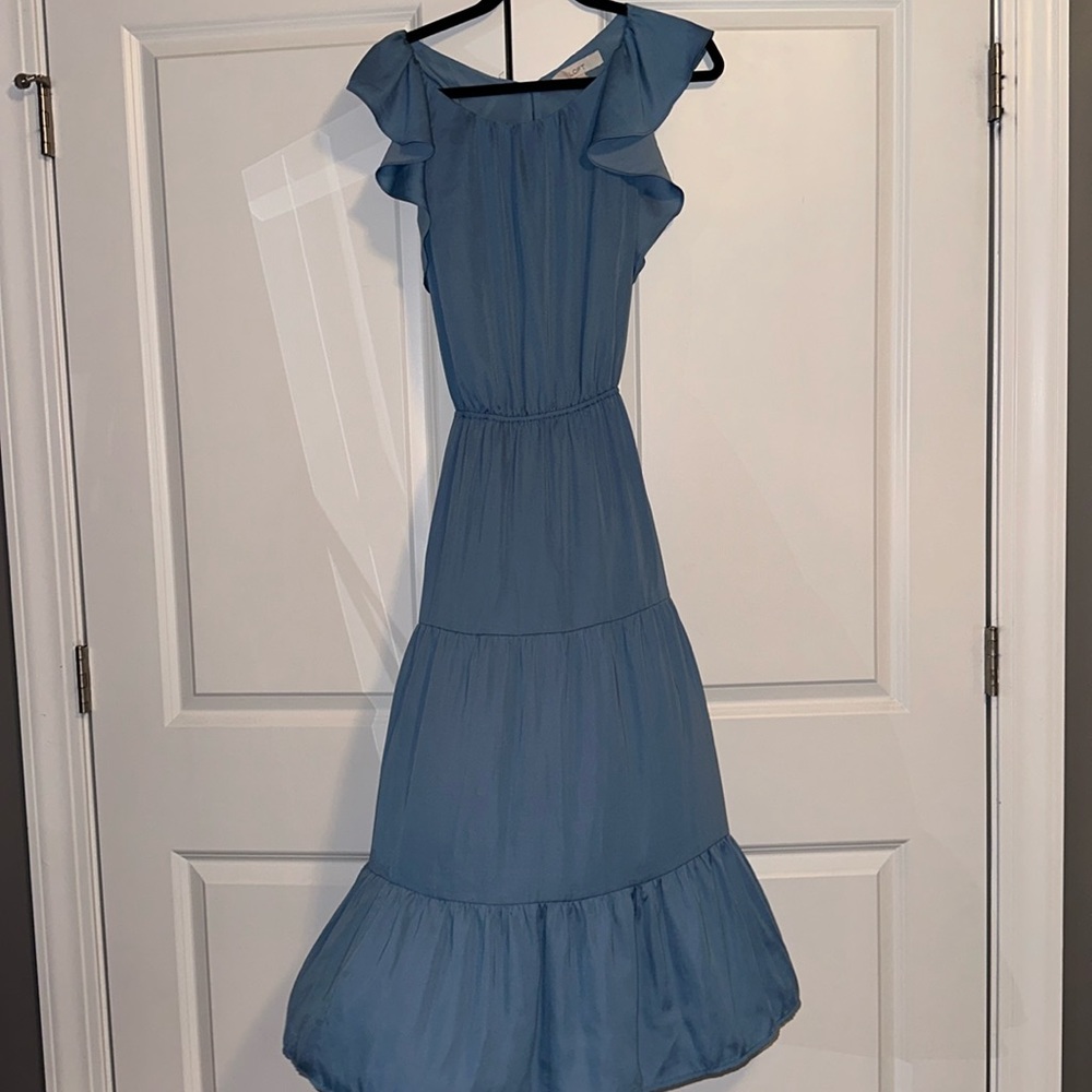 LOFT TIERED MAXI DRESS | SIZE L